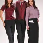 Men’s Easy Care Long Sleeve Burgundy Gingham Shirt