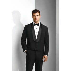 Men's Three Button Satin Shawl Lapel Eton