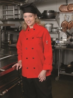 Moroccan 10 Button Chef Coat with Black Buttons