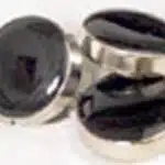 Silver with Black