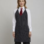 Pinstripe V-Neck Apron