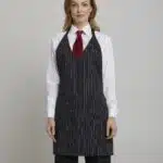Pinstripe V-Neck Apron