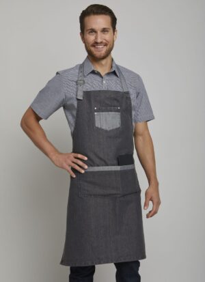 Contrast Denim Bib Apron