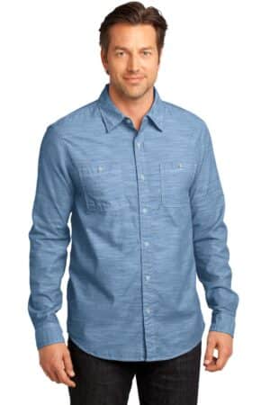 Men's Long Sleeve Chambray Woven Shirts