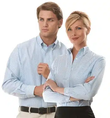 Ladies' Oxford Stripe Long Sleeve