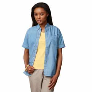 Ladies' Short Sleeve Premium Denim Shirt