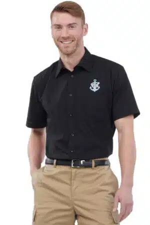 Edwards Men's Short Sleeve Essential Broadcloth Shirt
