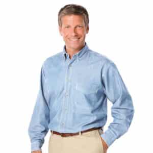 Men's Long Sleeve Premium Denim Shirt