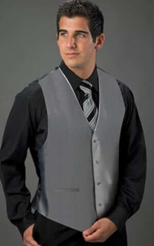 Men's Monaco Silver Striped Vest