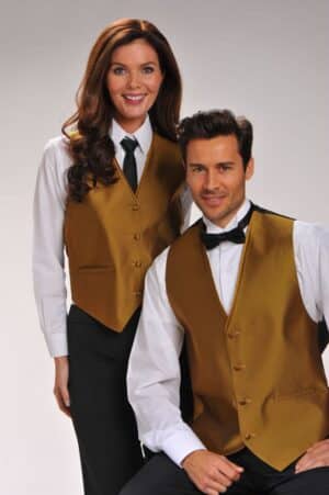 Ladies' Monaco Gold Striped Vest