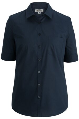 Edwards Ladies' Short Sleeve Stretch Poplin Blouse