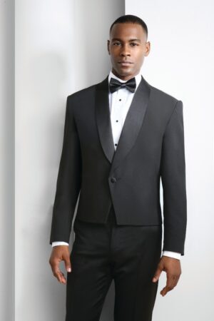 Men's One Button Satin Shawl Lapel Eton