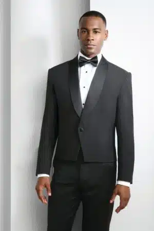 Men's One Button Satin Shawl Lapel Eton