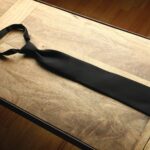 Black Poly/Satin Pre-Tied Tie