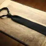 Black Poly/Satin Pre-Tied Tie