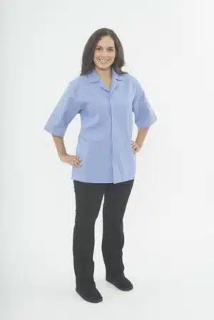 Ladies' Short Sleeve Button Front Tunic