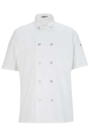 Edwards Unisex 10 Button Short Sleeve Chef Coat with Mesh