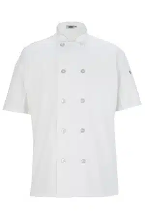 Edwards Unisex 10 Button Short Sleeve Chef Coat with Mesh