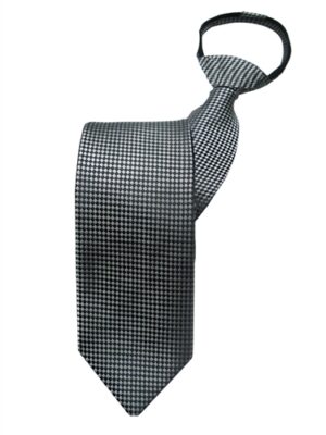 Black & Silver Houndstooth Tie