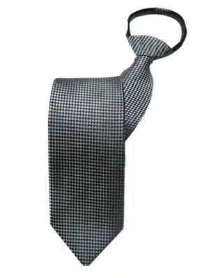 Black & Silver Houndstooth Tie